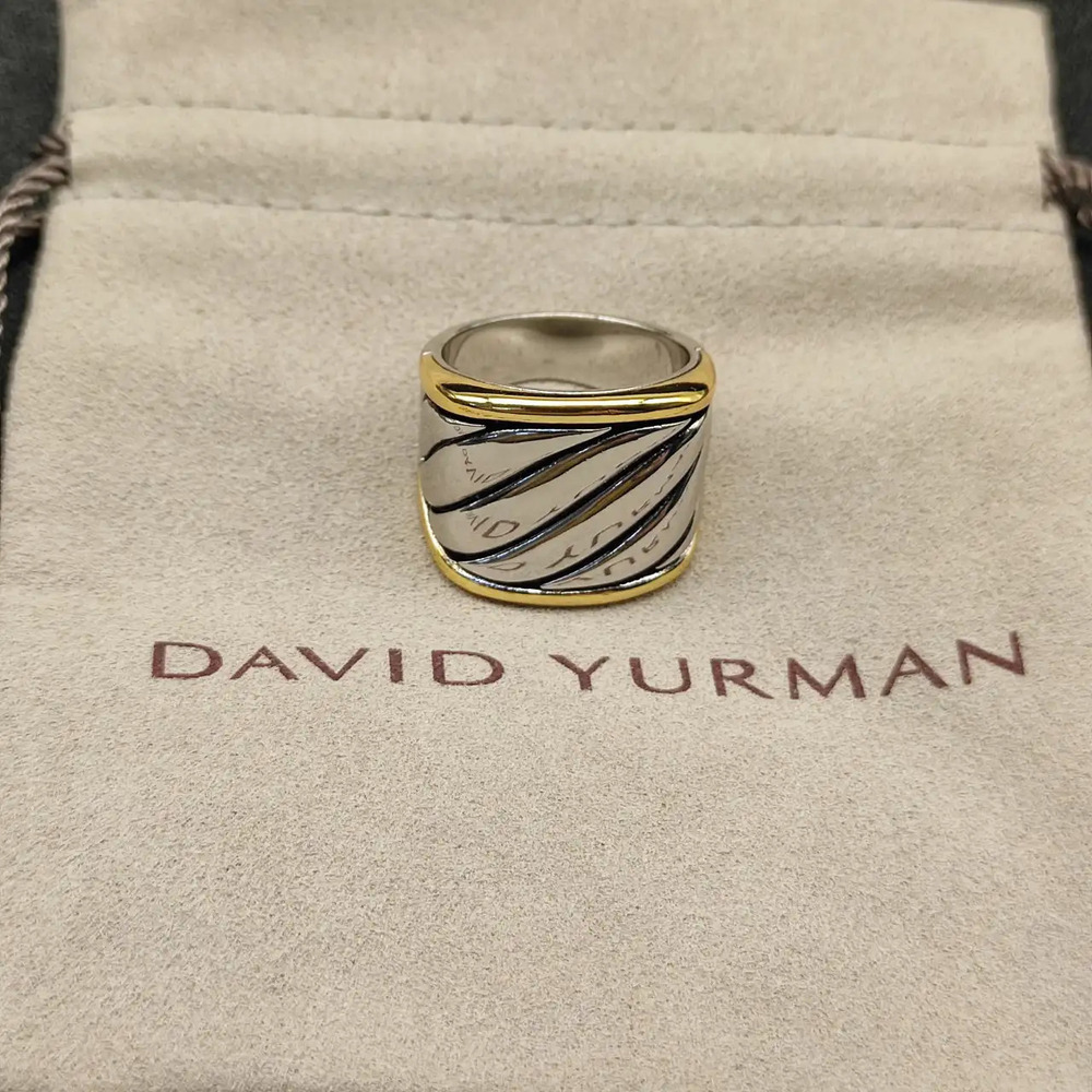 David Yurman two-tone saddle ring